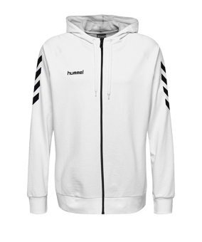 Hummel Cotton Kapuzenjacke Kids Weiss F9001 - weiss