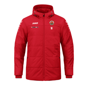 JAKO Team Coach Kapuzenjacke Rot F100