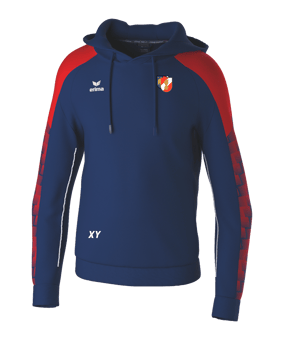 Erima Evo Star Hoody Blau Fnewnavyrot