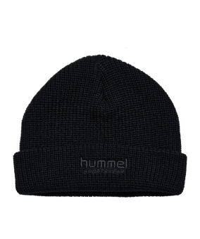 Hummel Half Rib Beanie Schwarz F2001 - schwarz