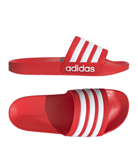 adidas Cloudfoam Adilette Shower Regular Rot Weiss - rot