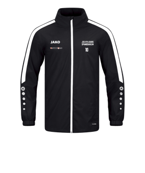 JAKO Power Allwetterjacke Schwarz Weiss F800