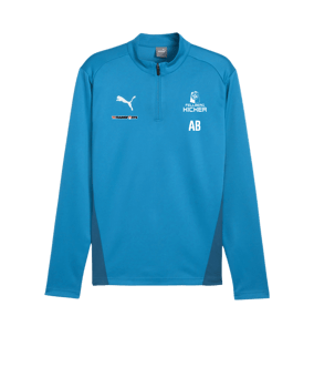 PUMA teamGOAL Training 1/4 Zip Sweatshirt Blau F02