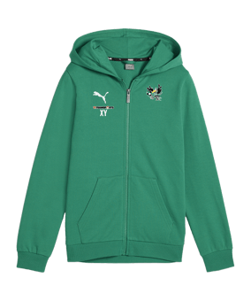 PUMA teamGOAL Casuals Kapuzenjacke Kids Grün F05