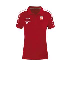 JAKO Power Poloshirt Damen Rot Weiss F100