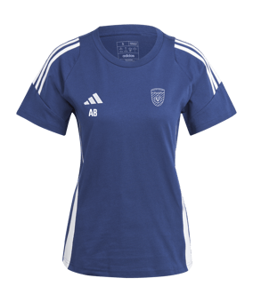 adidas Tiro 24 T-Shirt Damen Blau Weiss