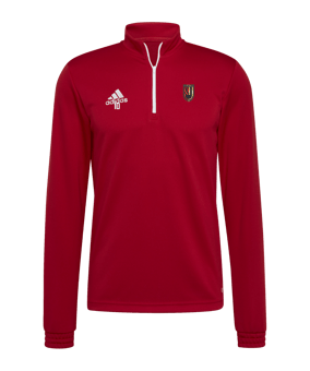 Sweatshirt à col zippé mi-haut adidas Entrada 22 Rouge