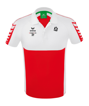 Erima Six Wings Poloshirt Rot Weiss