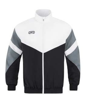 JAKO Retro Freizeitjacke Schwarz Weiss Grau F817 - schwarz