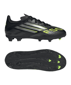 adidas F50 League FG/MG Electric Stealth Kids Schwarz - schwarz