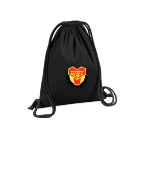 Merch Organic Premium Cotton Gymsack Black | #logo
