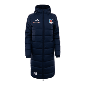 adidas Tiro 24 Long Coachjacke Blau Weiss