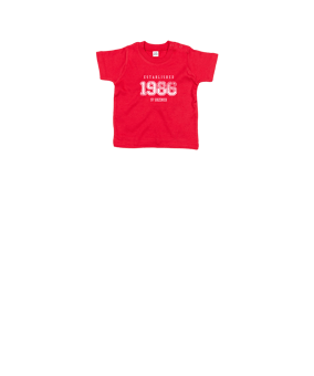 Merch Baby T-Shirt Red  | #established