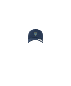 Merch 5 Panel Curved Snapback Cap Navy