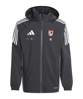 adidas Tiro 24 Regenjacke Schwarz Weiss