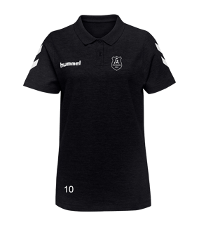 Hummel Cotton Poloshirt Damen Schwarz F2001