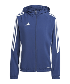adidas Tiro 24 Windbreaker Damen Blau Weiss - blau