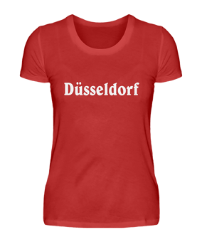 Damen T-Shirt "Düsseldorf" Rot - rot
