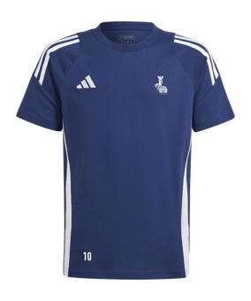 adidas Tiro 24 T-Shirt Kids Blau Weiss Hockey Logo