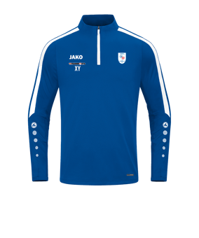 JAKO Power Sweatshirt Blau Weiss F400