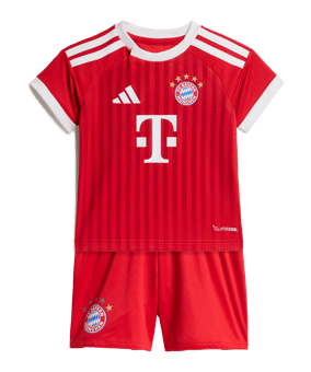 adidas FC Bayern München Trikot Set Home 2026/2027 Kids Rot - rot
