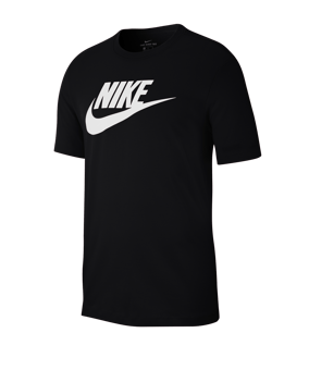 Nike Icon Futura T-Shirt Schwarz Weiss F010 - schwarz