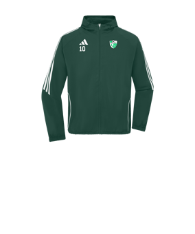 Veste coupe-vent adidas Tiro 24 enfants verte blanche