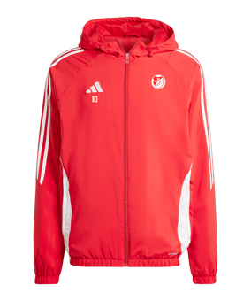 adidas Tiro 24 Windbreaker Rot Weiss
