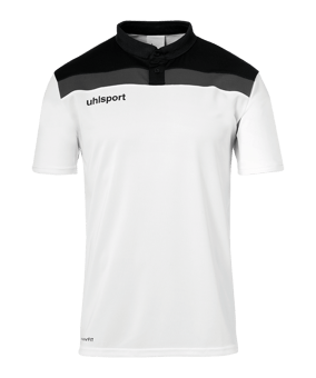 uhlsport Offense 23 Poloshirt Weiss Schwarz F02