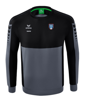 Erima Six Wings Sweatshirt Kids Grau Schwarz