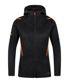 JAKO Challenge Freizeit Kapuzenjacke Damen F506 - schwarz