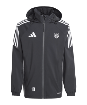 adidas Tiro 24 Regenjacke Schwarz Weiss