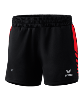 Erima Six Wings Worker Short Damen Schwarz Rot