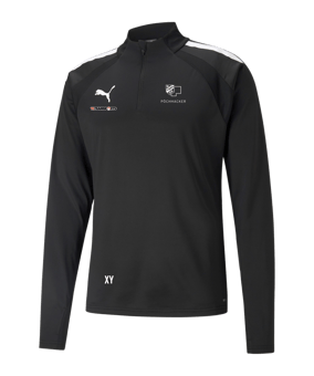 PUMA teamLIGA HalfZip Sweatshirt Schwarz F03