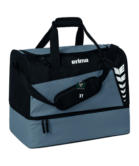 Erima Six Wings Sporttasche mit Bodenfach Gr. M Grau Schwarz
