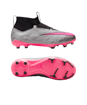 Nike Jr Air Zoom Mercurial Superfly IX Pro FG XXV Kids Silber Pink F060 - silber
