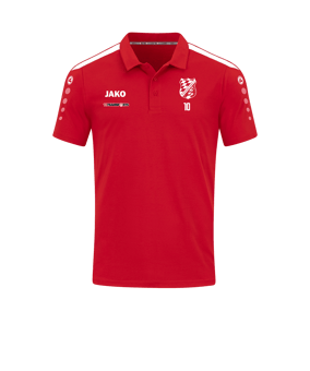 JAKO Power Poloshirt Rot Weiss F100