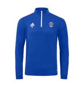 Sweat-shirt à col zippé mi-hauteur adidas Entrada 22 bleu blanc