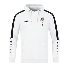 JAKO Power Hoody Weiss Schwarz F000