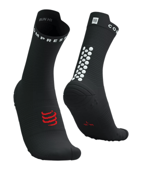 Compressport Pro Racing v4.0 Run High Socken Schwarz - schwarz