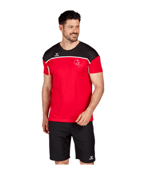 Erima Change by T-Shirt Rot Schwarz 