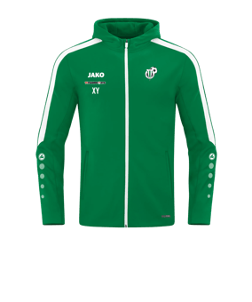 JAKO Power Kapuzenjacke Grün Weiss F200