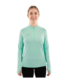 JAKO ZipTop Light Flow Sweatshirt Damen Grün F251 - gruen