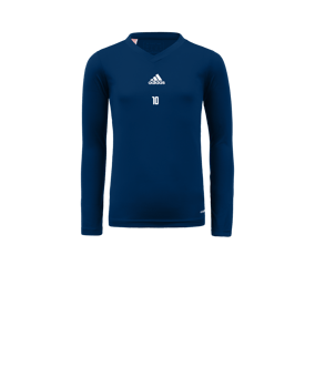 adidas Team Base Top langarm Kids Blau