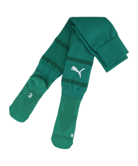 PUMA teamFINAL Strumpfstutzen Grün Weiss F05 - gruen