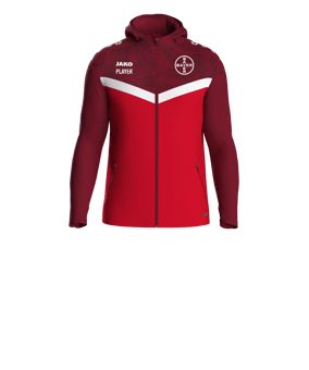 JAKO Iconic Kapuzenjacke Kids Rot F103