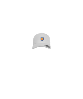 Merch 5 Panel Curved Snapback Cap Weiss | logo4c