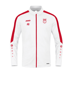 JAKO Power Polyesterjacke Weiss Rot F004