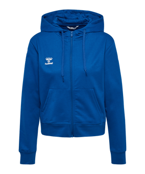 Hummel Go 2.0 Chevron Kapuzenjacke Damen Blau F7045 - blau
