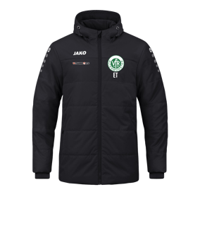 JAKO Team Coach Kapuzenjacke Schwarz F800